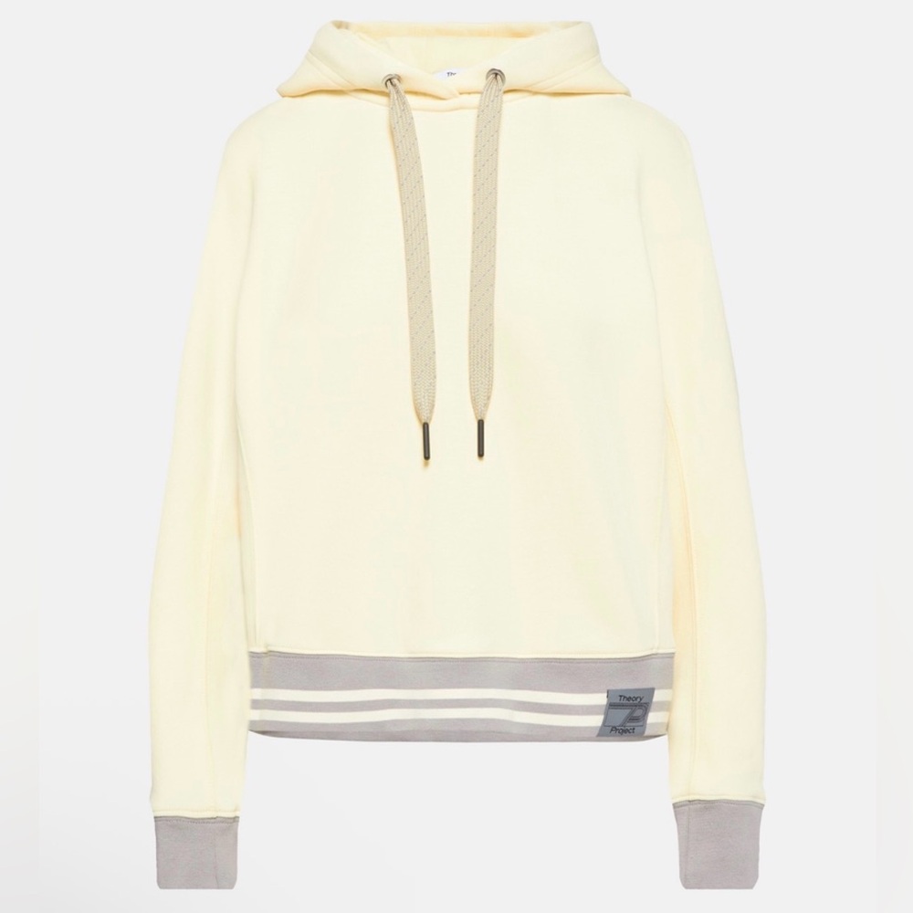 Cropped Scuba Theory Project Hoodie in Cream